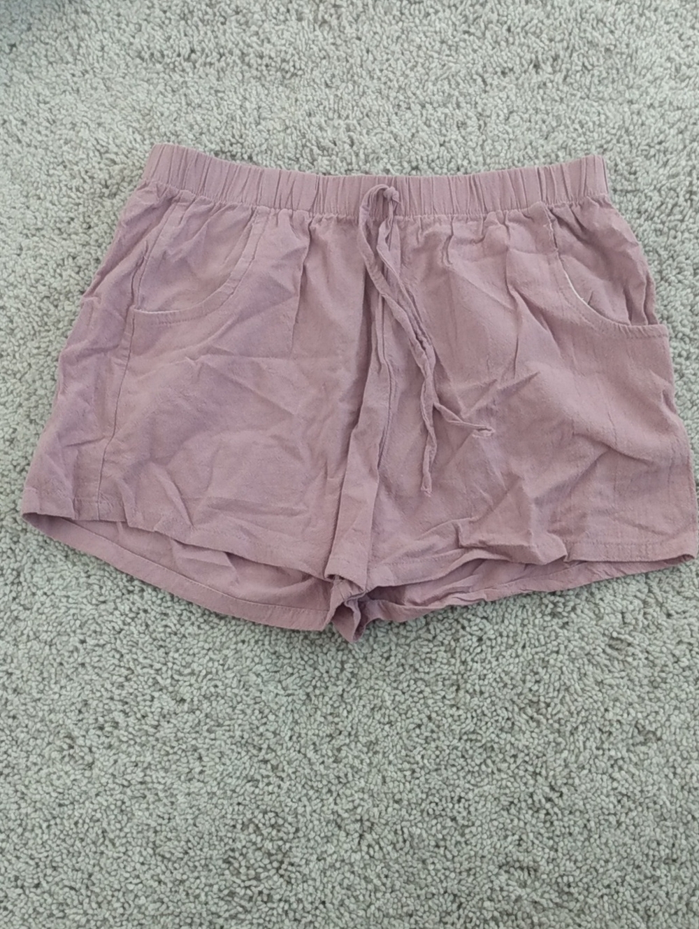 Girl's Linen-Blend Shorts - Dusty Rose